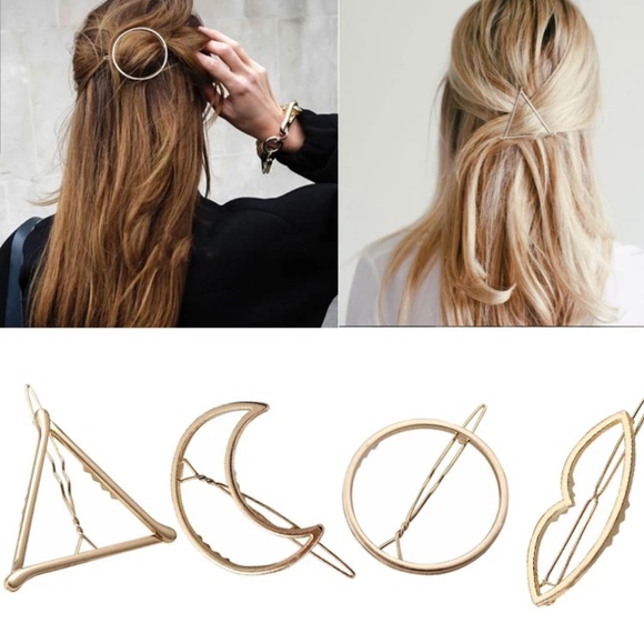 hair pin clip accessori Accessories - Round OR Triangle Large Hair Clip pin
